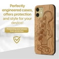 thumbnail image 2 of Case Yard Wooden Case Outside Soft TPU Silicone, Slim Fit Shockproof Wood Protective Phone Cover for Girls Boys Men and Women, Supports Wireless Charging Guitar Hero Design case for iPhone-12-Mini, 2 of 7