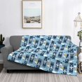 thumbnail image 2 of Rozeui Airplanes and Aviation Signs for Flannel Blanket, Soft Fuzzy Plush King Blanket for Winter, Thick and Warm All-Season Bed Throw-50"x40", 2 of 6