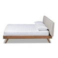 thumbnail image 2 of Baxton Studio Brita King Size Light Beige Upholstered Walnut Bed, 2 of 9