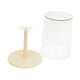 thumbnail image 2 of Vitrina giratoria transparente para figuras de peluche, contenedor de escritorio moderno y práctico con ganchos. Caja de almacenamiento para muñecas. L Crema Amarilla, 2 of 9