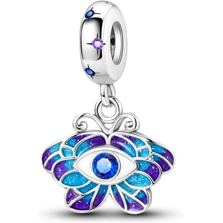 925 Sterling Silver Charms for Bracelets and Necklaces Airplane Passport Dangle Pendants Beads Butterfly Dragonfly Charms Jewelry Charm for Women
