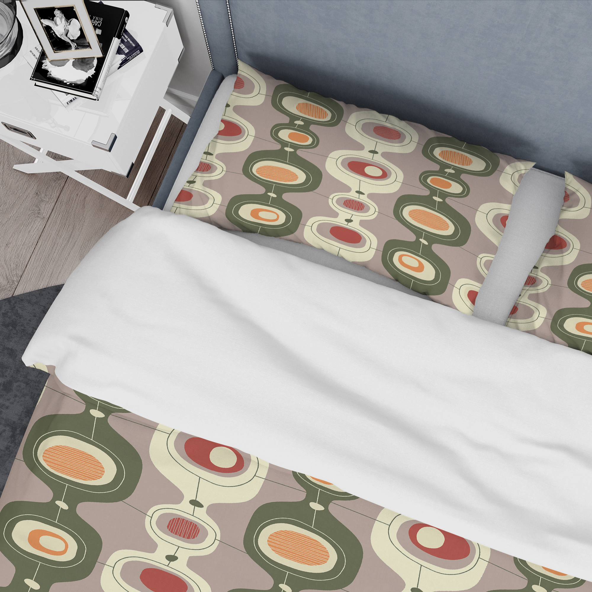 Designart 'Retro Abstract Design X' Mid-Century Modern Duvet Cover Set