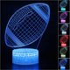 thumbnail image 1 of Kearding Juguete de luz nocturna de ilusión 3D de fútbol americano para niños Control remoto táctil 7 Cambio de color Luz de ambiente 3D para Iluminación y accesorios Kearding HA019371-00, 1 of 6