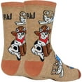 thumbnail image 3 of Kids Funny Saying Novelty Western Crew Socks, Silly Crazy Socks for Boys & Girls, Meowdy, 3 of 3