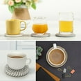 thumbnail image 3 of Posavasos para Bebidas, Juego de Soporte para Cesta de Pasto Marino, 10 Posavasos Bohemios Absorbentes para Mesa de Centro, Cesta Grande Tejida A Mano, 3 of 5