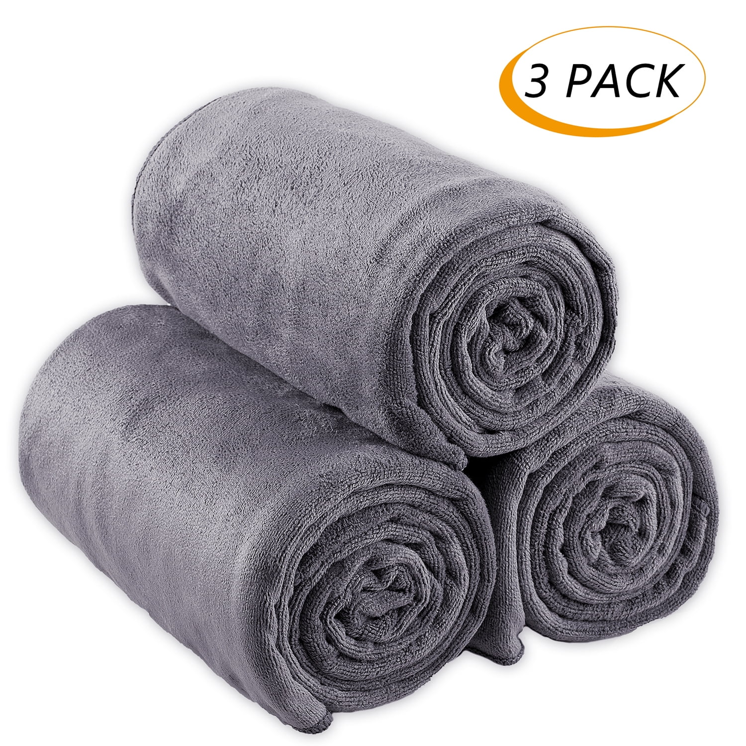 3 Pack Bath Towels Extra-Absorbent 27" x 55" 