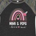 thumbnail image 4 of Inktastic Mimi and Pops Grandchild Rainbow Girls Toddler T-Shirt, 4 of 5