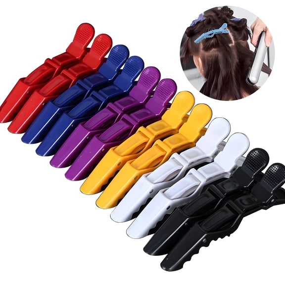 TUWAFE 12 Pcs Alligator Clips for Hair Styling Matte Alligator Crocodile Clips for Women Hair Sectioning Alligator Clips for Hair Styling (Multicolor)