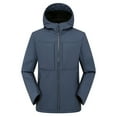 thumbnail image 2 of LEBONYARD Outdoor Jackets for Women&Men with Hood,Women Waterproof Jackets Clearance Fashion Casual,Men and Women Men and Women Sprint Coat Plush Thickened Outdoor Ski Suit Hooded Warm Coat Navy XL, 2 of 6