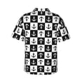 thumbnail image 3 of Balery Nautical Anchors1 Print Men's Hawaiian Shirts Short Sleeve Beach Shirt Relaxed Fit Vacation Button Down Shirts-X-Large, 3 of 9
