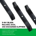 thumbnail image 3 of 42 Inch Mower Mulching Blades for Cub Cadet Troy Bilt MTD Bronco Replace 742-04126 742-0616 942-0616 (6 Point Star), 3 of 9