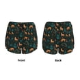 thumbnail image 3 of Rateoe Deers In The Forest Printed 2 in 1 Women's Workout Shorts for Athletic Gym Running Shorts with Phone Pockets-Large, 3 of 7