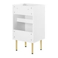 thumbnail image 5 of Modway Chaucer 18" Wood & Rattan Bathroom Vanity Cabinet in White, 5 of 10