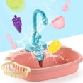 thumbnail image 4 of Sink Toy Set Assorted 16PCS Electric Kitchen Sink Playset Dishwasher Pretend Toy, 4 of 10