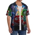 thumbnail image 2 of Saiise inside out 2 Mens Front Pocket Hawaiian Shirts Casual Floral Shirts Short Sleeve Button Down Beach Tropical Shirts, 2 of 6