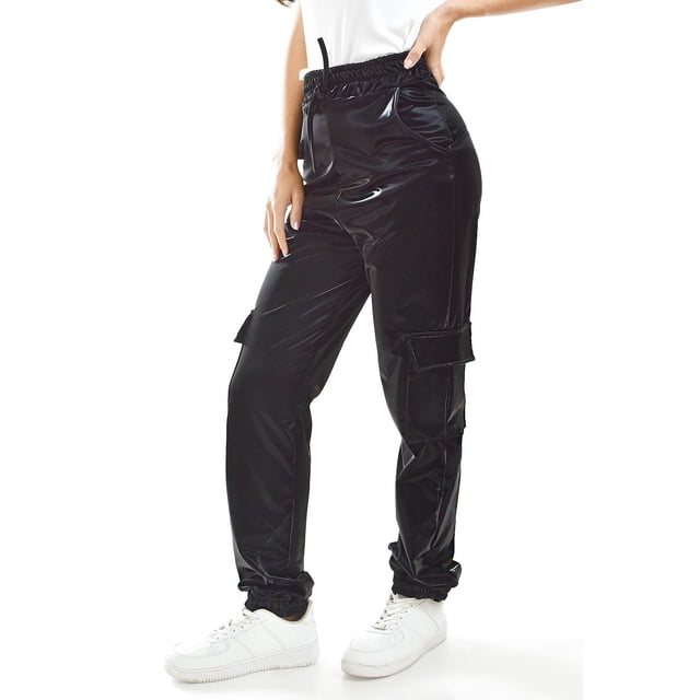 Pantalón jogger de vinipiel Roman Fashion Tallas Extras 27028 Negro M
