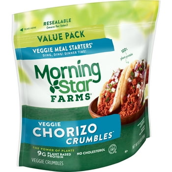 MorningStar Farms Meal Starters Meatless Chorizo Veggie Crumbles, 13.5 oz (Frozen)