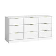 thumbnail image 6 of Tcbosik Dresser for Bedroom with 9 Drawers, 63" Wide Modern Chest of Drawers, Clothes Storage Organizer for Living Room, Hallway, Closet, White, 6 of 10