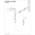 thumbnail image 3 of Kingston Brass KX1062SE Victorian Hand Shower Kit, Polished Brass, 3 of 5