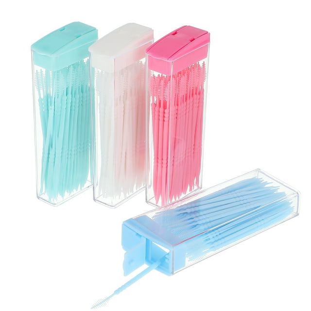 Healifty 200 piezas de hilo dental de doble cabezal, palillos interdentales, cepillo de dientes, palillos para el cuidado bucal dental ()