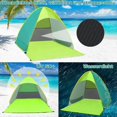 thumbnail image 2 of Beach Shelter, Portable Extra Light Beach Tent, Sun Shelter for 2-3 persons, Including Carrying Bag and Tent Pegs, UV Protection, Beach Tent for Famil, 2 of 4
