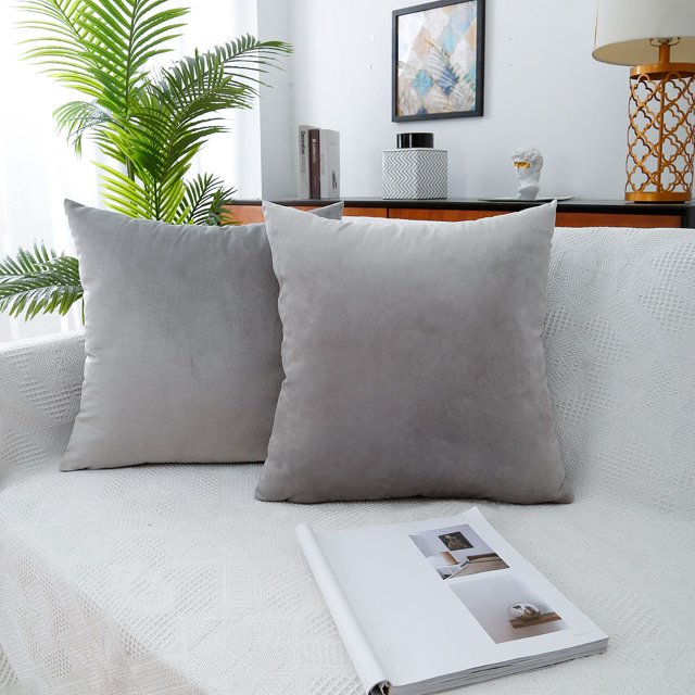 MoonRest Pack of 2, Velvet Decorative Pillow Cover Set, Cozy Soft