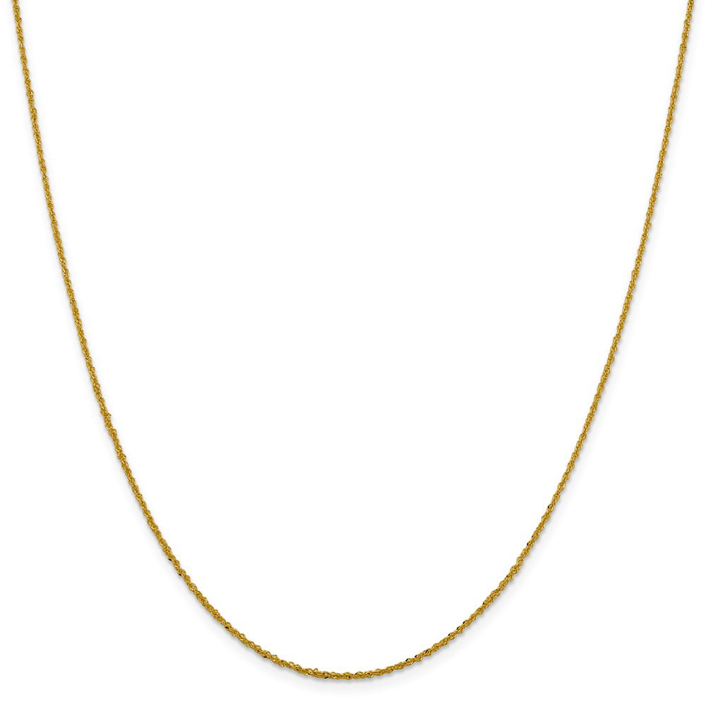 Leslie's 14K 1.3 mm Sparkle Singapore Chain (Weight: 1.7 Grams, Length: 16 Inches)