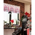 thumbnail image 4 of Curtain Valance for Windows Pink Snowman Christmas Tree Kitchen Valances Rod Pocket Short Curtains,Watercolor Xmas Trees Snowflake Window Treatment Panel for Living Room Bathroom Bedroom 54x18in, 4 of 8