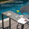 thumbnail image 4 of Vicllax Patio Rectangle Bar Table Metal Modern Style for Porch Garden (45.3"Lx13.8"Wx37.4"H), 4 of 6