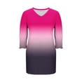 thumbnail image 6 of Ashirexll Midi Dresses for Women, Flowy Dresses for Women, Fashion Leisure Solid Color Elastic Cuff Long Sleeve V-Neck Dress, 6 of 7
