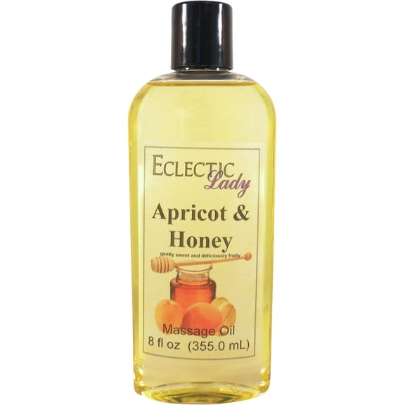 Apricot and Honey Massage Oil by Eclectic Lady, 8 oz, Sweet Almond Oil and Jojoba Oil