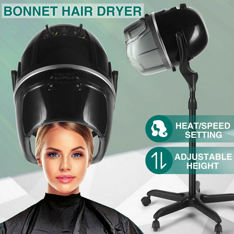 Artist Hand Bonnet Hair Dryer Adjustable Professional Hood Dryer Stand Up Rolling Base with Wheels Salon Equipment