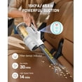 thumbnail image 3 of Fanttik Cruise V9 - Aspiradora de mano inalámbrica para coche (15&nbsp;000 Pa, tubo de extensión, pantalla LED y luz), color blanco, 3 of 5