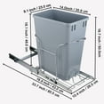 2x 20l pull out trash bin kitchen garbage waste basket under sink