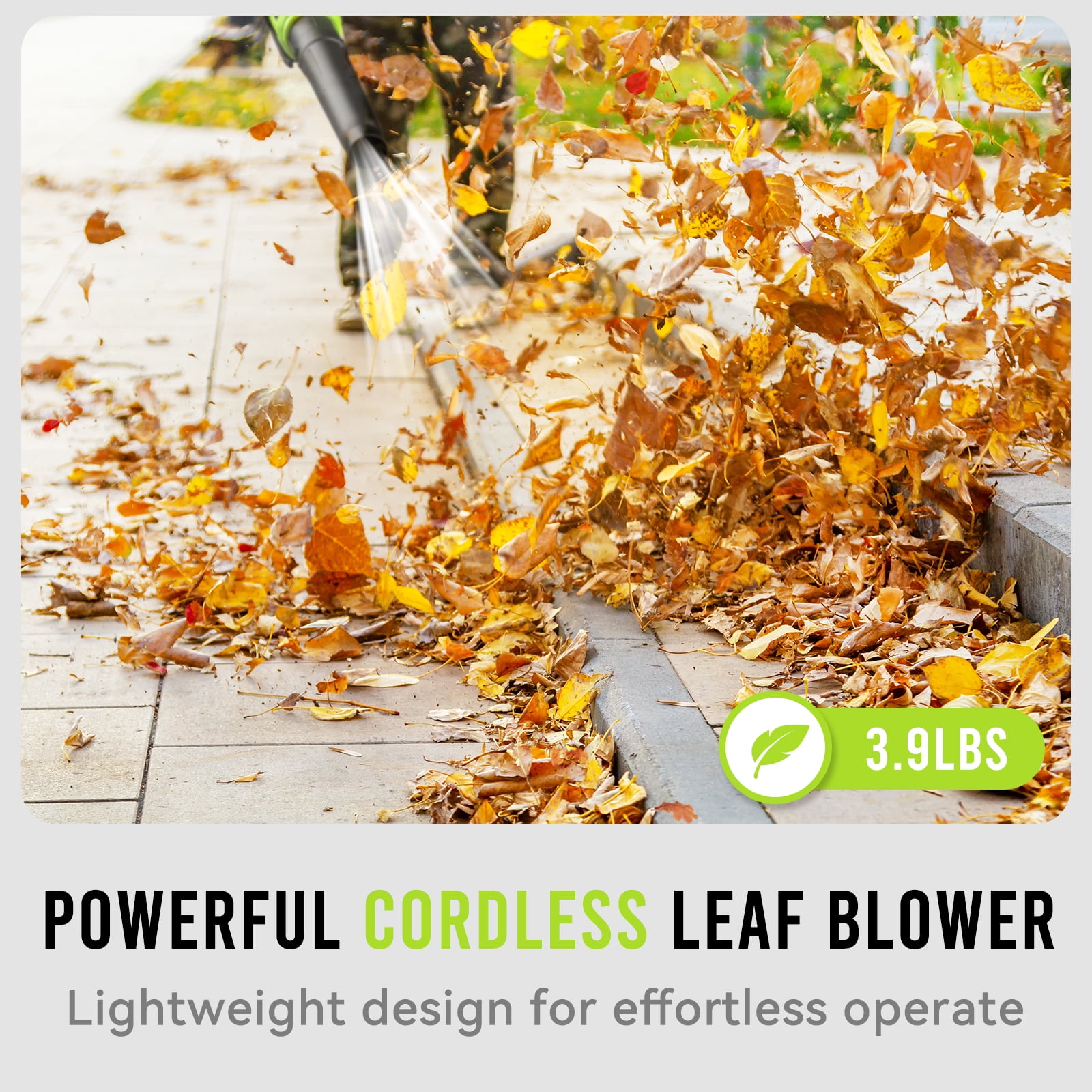 Steelite 21V Cordless Leaf Blower,120 MPH 480 CFM,Electric Lightweight Blower with  4.0Ah Battery Pack and Charger,for Lawn Care, Patio Cleaning, Blowing Leaves and Dust
