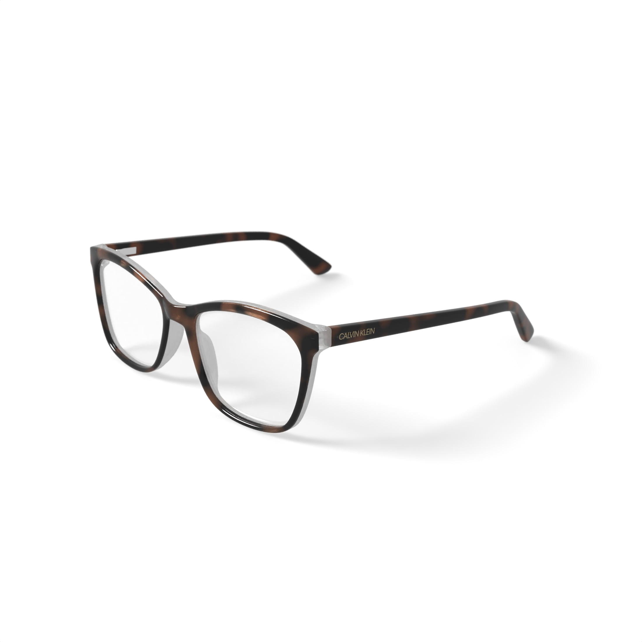 Calvin Klein Women's CK19529G Prescription Eyeglasses with Case, Blue Tortoise