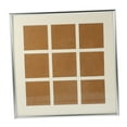 thumbnail image 4 of LEORX 1Pack Standing Picture Frames Table Picture Holders 9 Compartments Simple Style Silver Square Home Office Use, 4 of 8