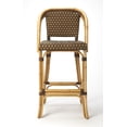 thumbnail image 4 of Brown - Light Brown -  - Rattan, woven plastic (carrie pattern) - BUTLER LILA RATTAN BARSTOOL, 4 of 9