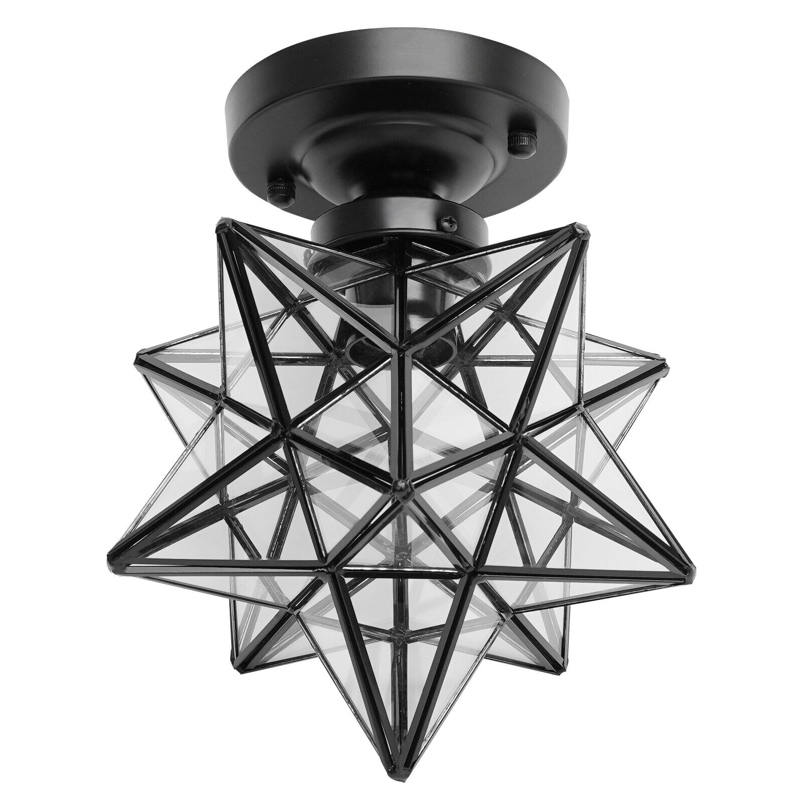 Moravian Star Ceiling Light Glass Shade Corridors Porch