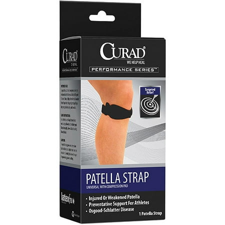 Curad Peformance Series Knee Patella Strap with Compression Pad-Universal