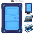 thumbnail image 4 of Dteck Case for All-New Kindle Fire HD 8 Tablet(10th Generation 2020 Release) & Fire HD 8 Plus, Heavy Duty 3 in 1 Hybrid Rugged Shockproof Kickstand Case with Shoulder Strap, Navy+Blue, 4 of 7