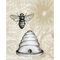 thumbnail image 2 of Medley, Elizabeth 12x14 White Modern Wood Framed Museum Art Print Titled - Bee Hives I, 2 of 4
