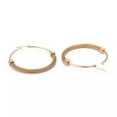 thumbnail image 2 of EOEMY Stainless Steel Mesh Hoop Earrings Hypoallergenic Gold Z327-2.00", 2 of 2