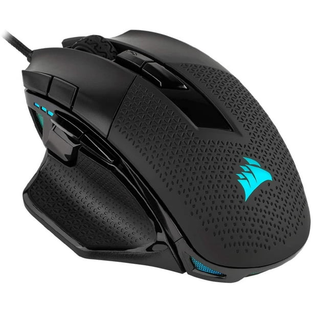Corsair Nightsword Rgb Performance Tunable Fps Moba Gaming Mouse Black Backlit Rgb Led Dpi Optical Walmart Com