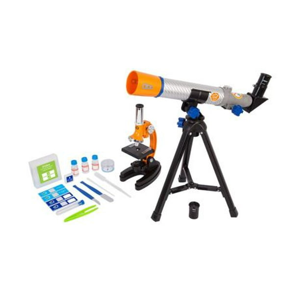 Discovery Kids Telescope & Microscope Combo Set w/ Case,