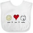 thumbnail image 3 of Inktastic Peace Love Westies Boys or Girls Baby Bib, 3 of 4