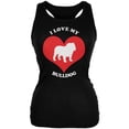 thumbnail image 1 of Valentines I Love My Bulldog Black Juniors Soft Tank Top - 2X-Large, 1 of 1