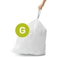 thumbnail image 3 of Simplehuman Code G Custom Fit Drawstring Trash Bags, 200 Count, 30 Liter / 8 Gallon, White, 3 of 4