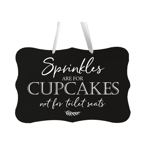 LifeSong Milestones 8x12 Ribbon Sign Sprinkles Are For Cupcakes (Black)