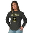 thumbnail image 4 of US Army Star Logo Retired Military Long Sleeve TShirt Men Women Brisco Brands 2X, 4 of 6